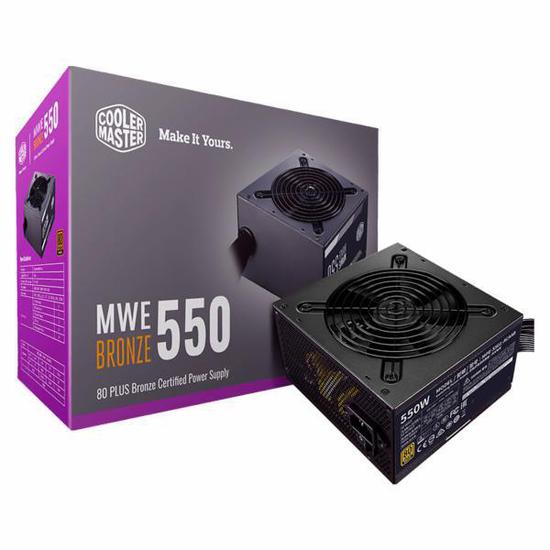 Fuente Cooler Master ATX MWE 80 Plus Bronze 550W