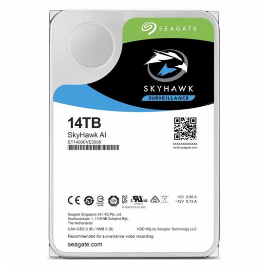 Disco HD Seagate SkyHawk AI Surveillance ST14000VE0008 14TB 3.5" 7200RPM 256MB