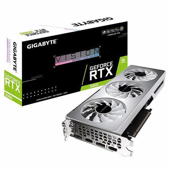 Placa de Video Gigabyte GeForce RTX3060 Vision OC 12GB GDDR6 PCI-Express