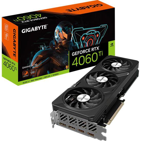 Placa de Video Gigabyte GeForce RTX4060TI Gaming OC 8GB GDDR6 PCI-Express
