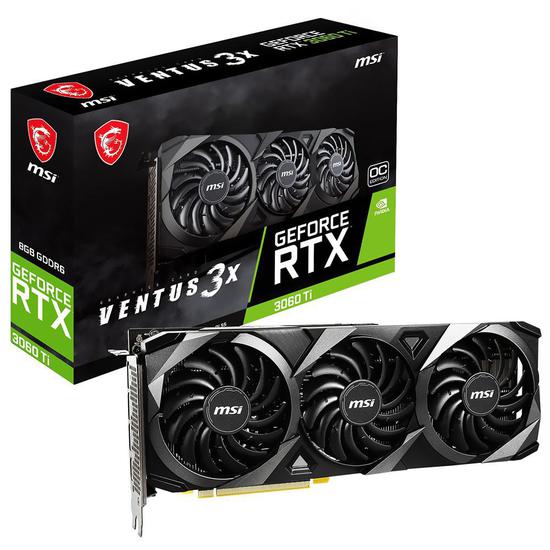 Placa de Video MSI GeForce RTX3060TI Ventus 3X OC 8GB GDDR6 PCI-Express