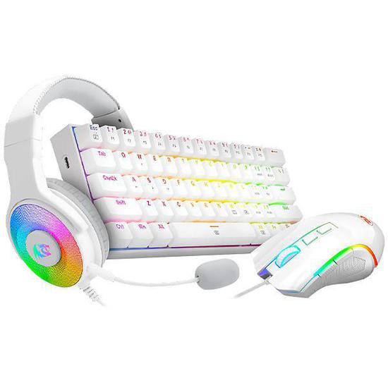 Teclado Redragon Essentials S129W USB Con Mouse / Auriculares