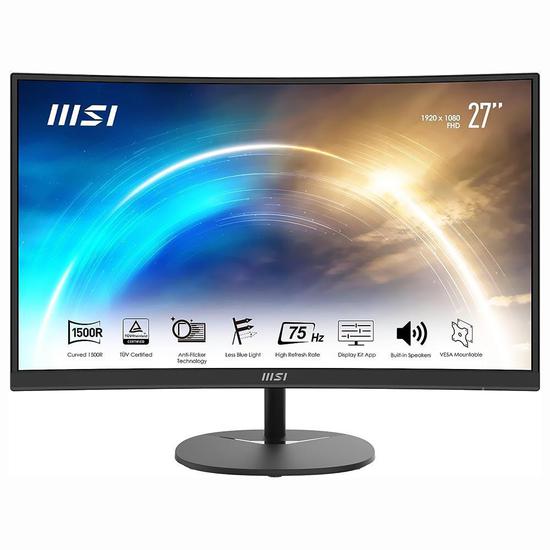 Monitor MSI Pro LED MP271CA Full HD 27 Pulgadas Curvo