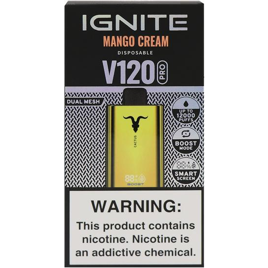 Vaper  Ignite V120 Pro Gold Mango Cream 12000 Puffs