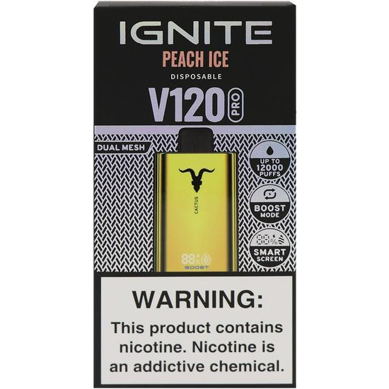 Vaper  Ignite V120 Pro Gold Peach Ice 12000 Puffs