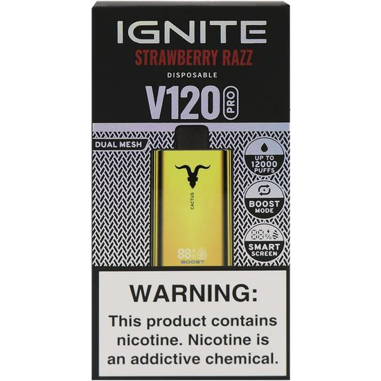 Vaper  Ignite V120 Pro Gold Strawberry Razz 12000 Puffs
