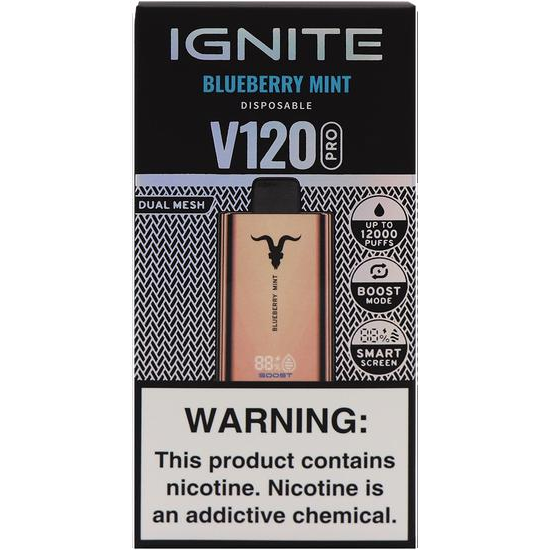 Vaper  Ignite V120 Pro Rose Gold Blueberry Mint 12000 Puffs