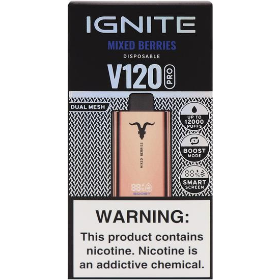 Vaper Ignite V120 Pro Rose Gold Mixed Berries 12000 Puffs