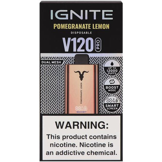 Vaper Ignite V120 Pro Rose Gold Pomegranate Lemon 12000 Puffs