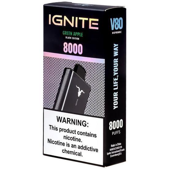 Vaper Ignite V80 Green Apple 8000 Puffs x10 unidades