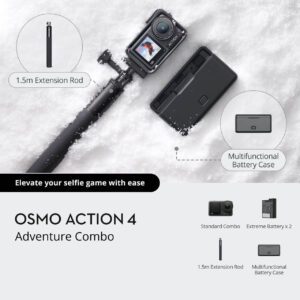Videocámara combinada estándar DJI Action 4 de 10 MP y 2,25"