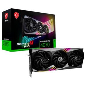Placa de Video MSI GeForce RTX4070 Gaming X Trio 12GB GDDR6X PCI-Express